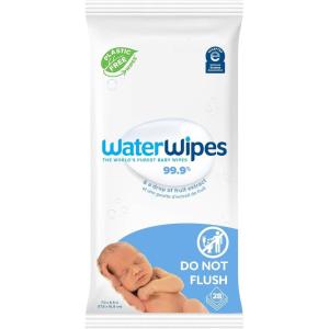 imageWaterWipes Sensitive Newborn ampamp Baby Wipes 3In1 Cleans Cares Protects 999 Water Unscented ampamp Hypoallergenic 28 Count