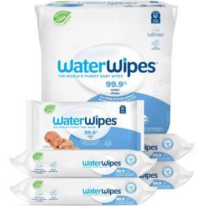 imageWaterWipes Sensitive Newborn ampamp Baby Wipes 3In1 Cleans Cares Protects 999 Water Unscented ampamp Hypoallergenic 720 Count 12 Packs60 Count Pack of 5