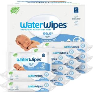 imageWaterWipes Sensitive Newborn ampamp Baby Wipes 3In1 Cleans Cares Protects 999 Water Unscented ampamp Hypoallergenic 720 Count 12 Packs60 Count Pack of 12