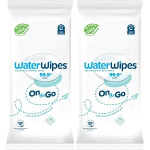 imageWaterWipes Sensitive On The Go Wipes 3In1 Cleans Cares Protects 999 Water Unscented ampamp Hypoallergenic Wet Wipes 224 Count 8 Packs28 Count Pack of 2